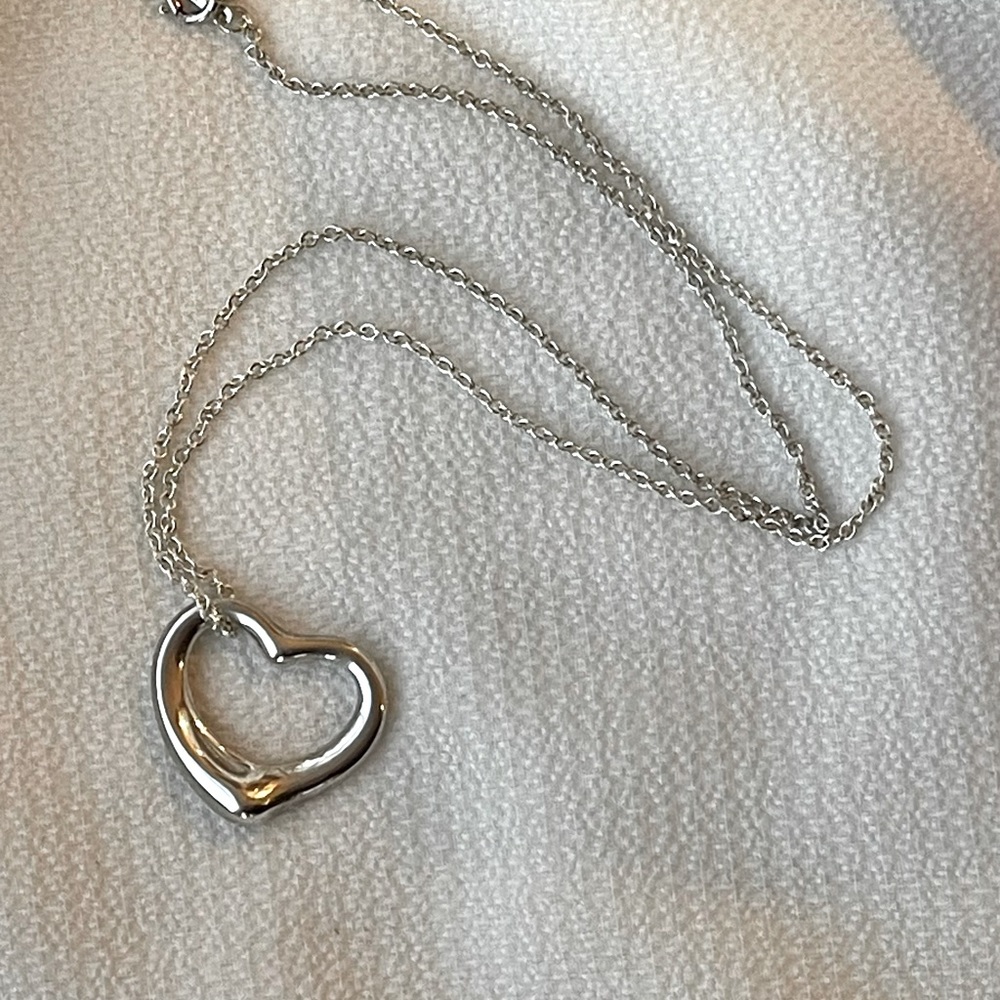 Tiffany & Co. Open Heart Elsa Peretti 16" Sterling Silver